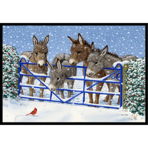 Carolines Treasures Donkeys and Cardinal Indoor or Outdoor Mat- 18 x 27 ASA2209MAT - main